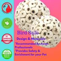 Bonka Bird Toys 2117 Pk6 Sola Atta Balls Foot Talon Craft Part Parrot - Pk2 Large Sola Atta Balls - image 4