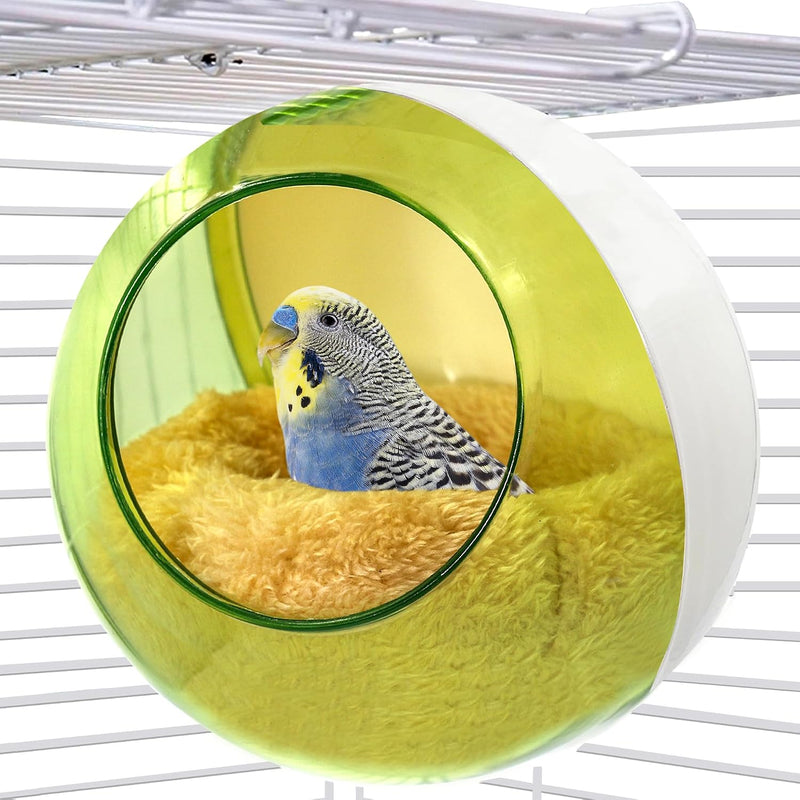 Bird Nest for Cage Bite-Resistant, Washable, Clear Observation - Green / Clear