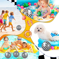 Hollowfly 12 Pack Checkered Flag Beach Balls Kids 7.87" - 7.8" / Checkered Flag / 6 - image 4
