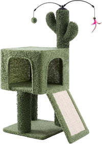 32" Cat Tree for Indoor Cats - Green / 32'' - image 2