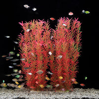 Aquarium Decor Plastic Plants Extra Large 21 Inches Artificial Plants – Essentials for Fish - Pink 2pcs