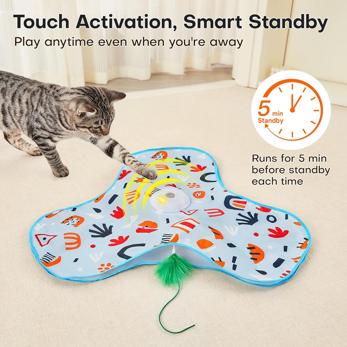 Potaroma Hide and Seek Interactive Cat Toys – Essentials for Cats - Floral Cover / 1 Count - image 4