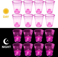 mishunyus 24-pack purple LED glow party cups, 16 oz plastic - view 11
