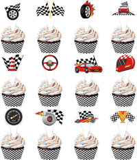 Hxezoc football cupcake toppers and wrappers set with brown and green football designs - view 3
