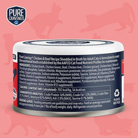 Chicken and Beef Recipe in Broth, Shredded Wet Cat Food, Grain-Free Protein, Non-GMO, 12 Pack