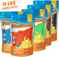 NiToy FlexiSand 11lbs Toy Sand 5 Colors Self-Sticking Non-Toxic - Neutral Shades - image 4
