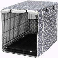 Pethiy Dog Crate Cover Durable Polyester Pet Kennel Cover Universal - 24.0"L x 17.0"W x 19.0"H / Gray - image 3