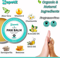 Lick-Safe Organic Paw & Nose Balm for Dogs, Cats & More – All-Natural, Vegan, Hypoallergenic – Heals, Protects & Restores Dry, Cracked Paws, Snouts & Elbows – Aloe, Avocado Oil, Beeswax – 1.75 oz