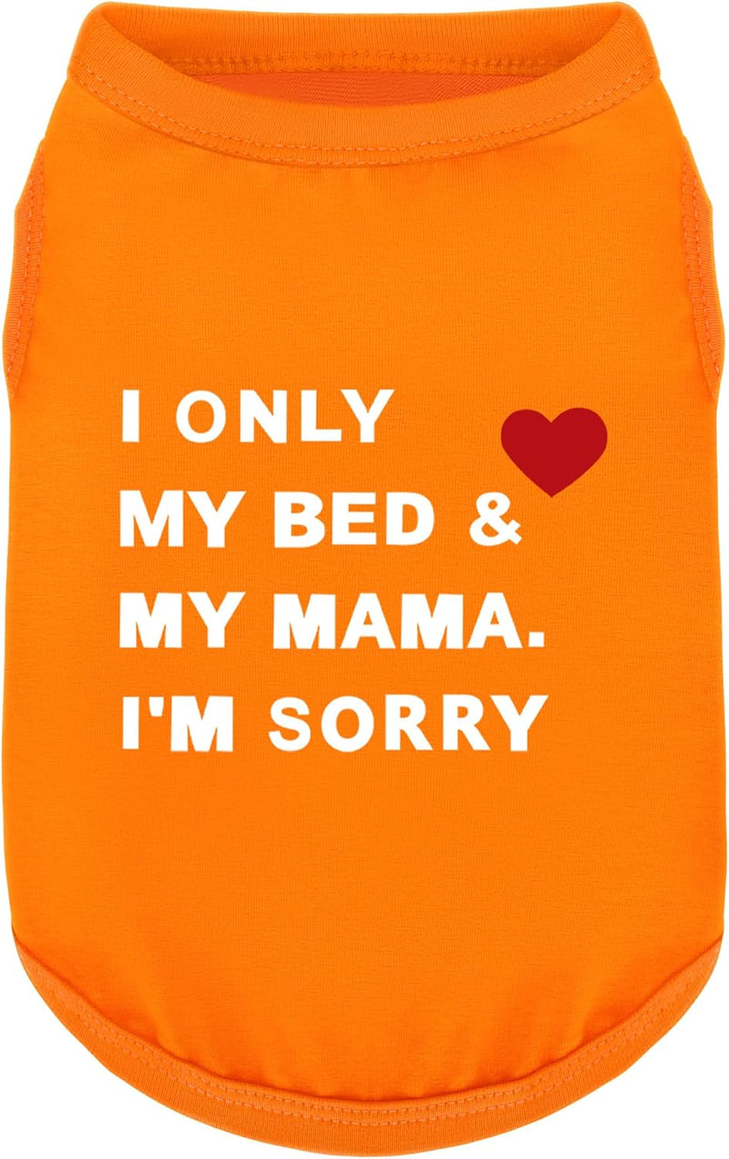 Stylish Cotton Dog Shirt with Print, Soft & Breathable - Orange / XXXX-Large