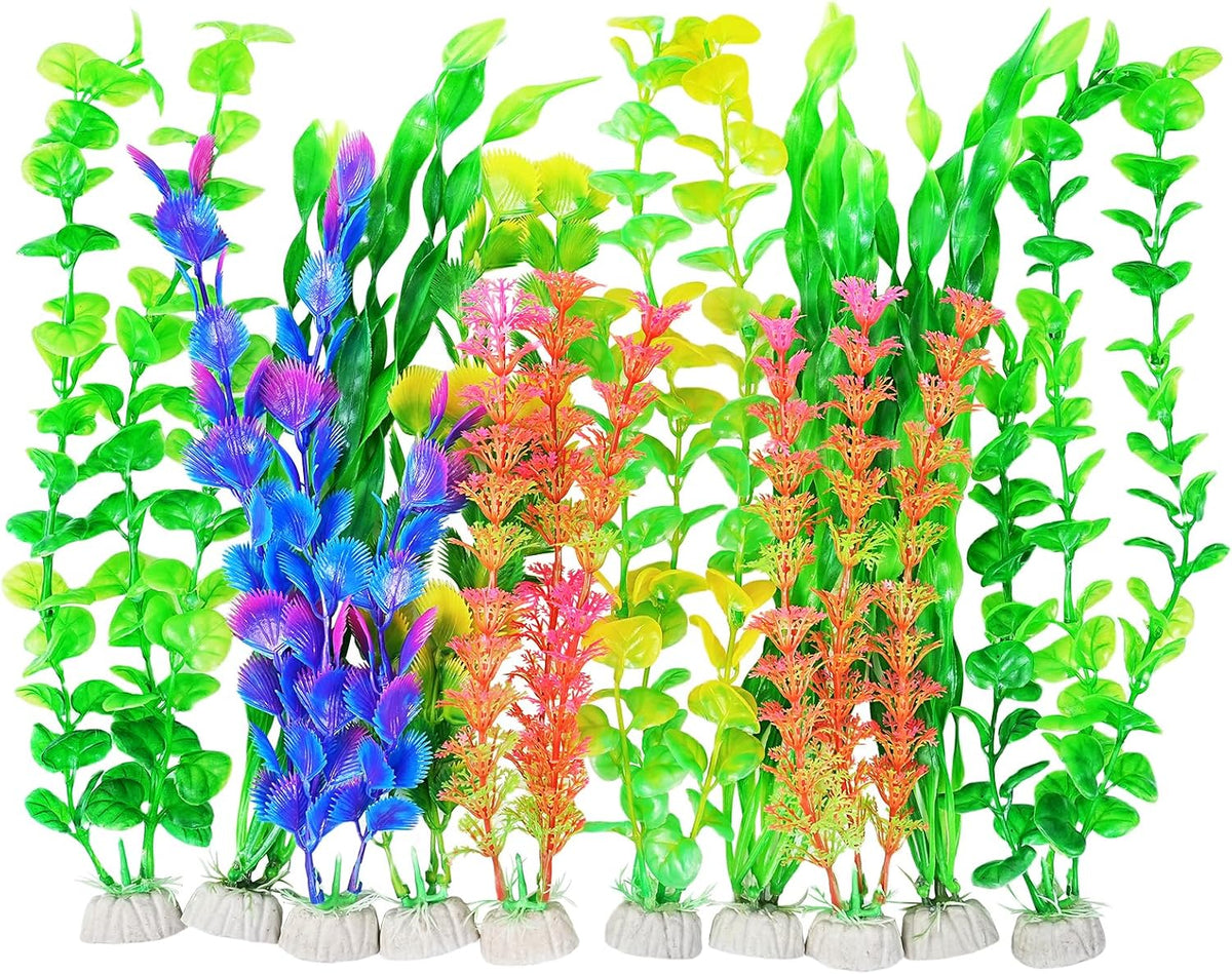 AQUANEAT Artificial Fish Tank Plants - Multi Color