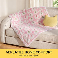 Luciphia 1 Pack 3 Blankets Super Soft Fluffy Premium Cute Cat Pattern - Blue/Pink/Yellow / 30x20 inch (Pack of 3) - image 2