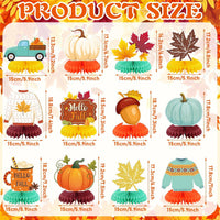 Moinchore 12 Diwali honeycomb table centerpieces with colorful 3D designs - view 11