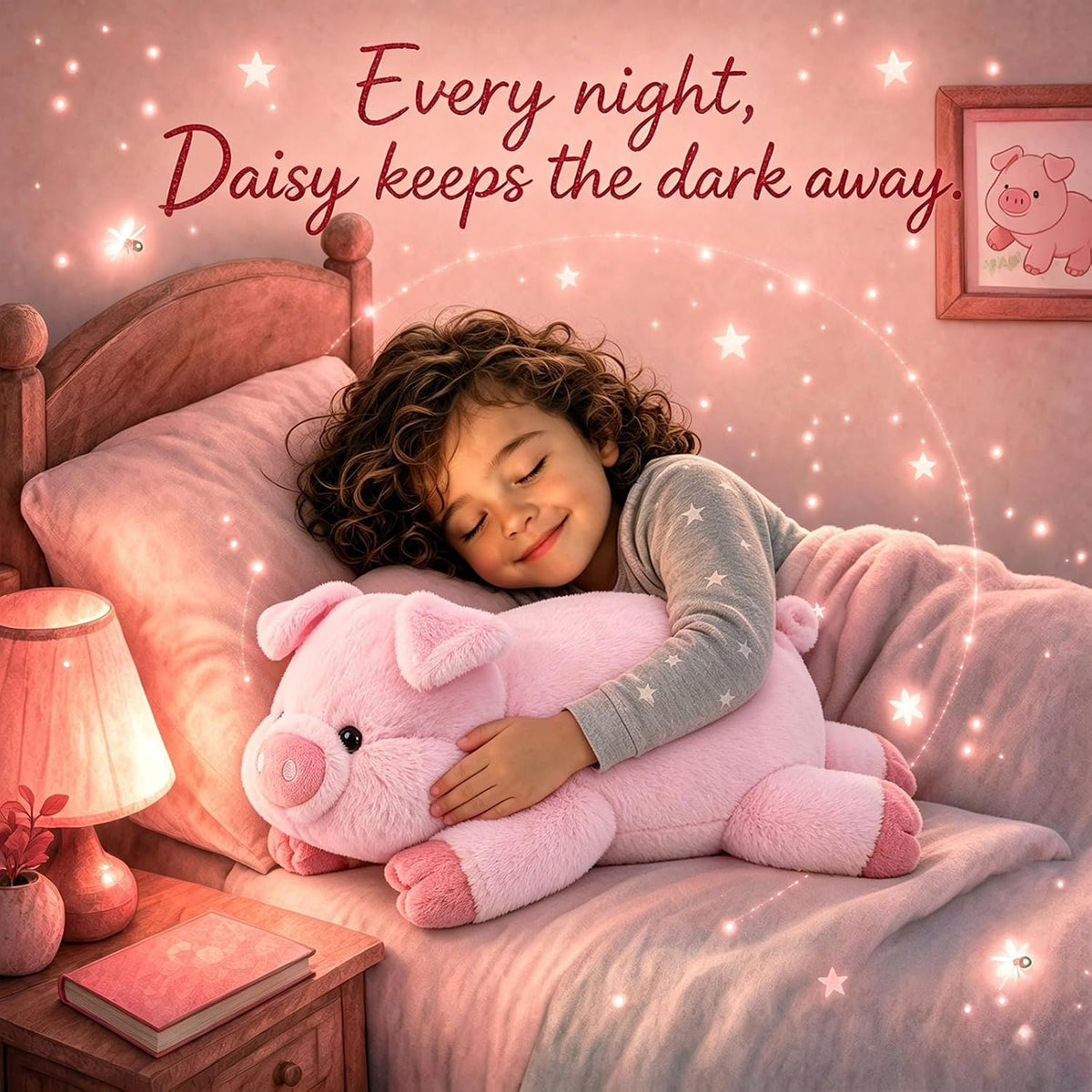 gnomantic Turtle Weighted Stuffed Animals, Plush Pillow for Kids – Fun for Kids & Family - Pink Pig / Large / Pig - image 4