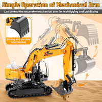 V-Opitos 13 channel RC excavator toy with alloy shovel - view 3