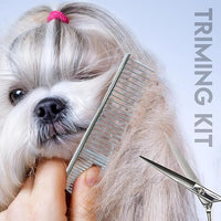 Grooming Kit for Dogs at Home - Rechargeable Low Noise Cat and Dog Shavers & Clippers for Grooming Thick Hair - Cordless Grooming Clippers Includes Pet Hair Clippers, Nail Trimmer, Shears & Bath Brush