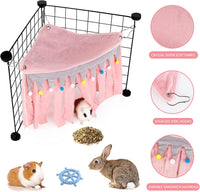 Guinea Pig Hideout, Guinea Pig Corner Hideout - Pink / 17.3"L x 9.2"W x 10.2"Th - image 3