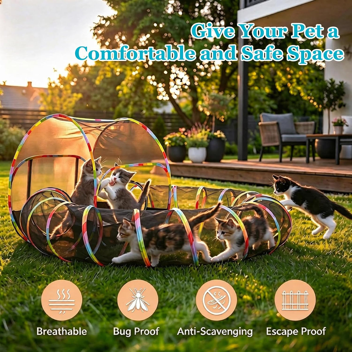 Outdoor Cat Enclosure 2-in-1 - 2-in-1 cat enclosures set - image 2