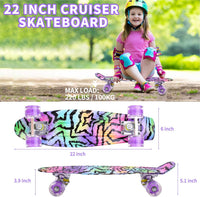 Skateboards, 22" Complete Skateboard - Purple Stars - image 4