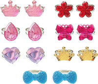 Elesa Miracle 28pcs Children Kids Little Girl Shiny Clip-on Earrings - image 3