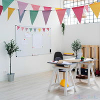 Pennant Banner Flags Pastel for Birthday Classroom Outdoor 4 Strings – Fun for Kids & Family - Mixed (Pastel) - image 2
