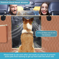 Lassie Dog Car Seat Covers for Back Seat with 2 Seat Belts - Brown / Standard - image 2