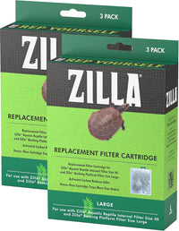 Zilla Reptile Pet Terrarium Water Filter Replacement Cartridge - Large (Pack of 2)