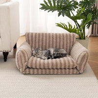 Hollypet Cat Bed Small Dog Orthopedic Couch Beds for Pets up to – Essentials for Cats - 25"L x 20"W x 13"Th / Khaki - image 4