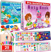 Curious 2 Learn Busy Book for Toddlers 3-5 - Pink