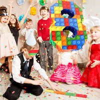 Lemicin 15.75 inch blue pinata stick kit with blindfold, rope and confetti - view 31