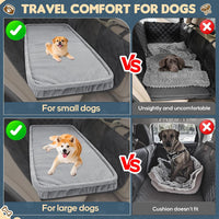 Dog Car Bed, Non-Slip Backseat Extender Pet Mat 50"x24.6"x2" – Essentials for Dogs - Medium (50"L×24.6"W×2"H) / Light Gray - image 4
