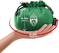 CardKingPro Immense Dice Bags with Pockets, Holds 150+ Dice - Green - image 3