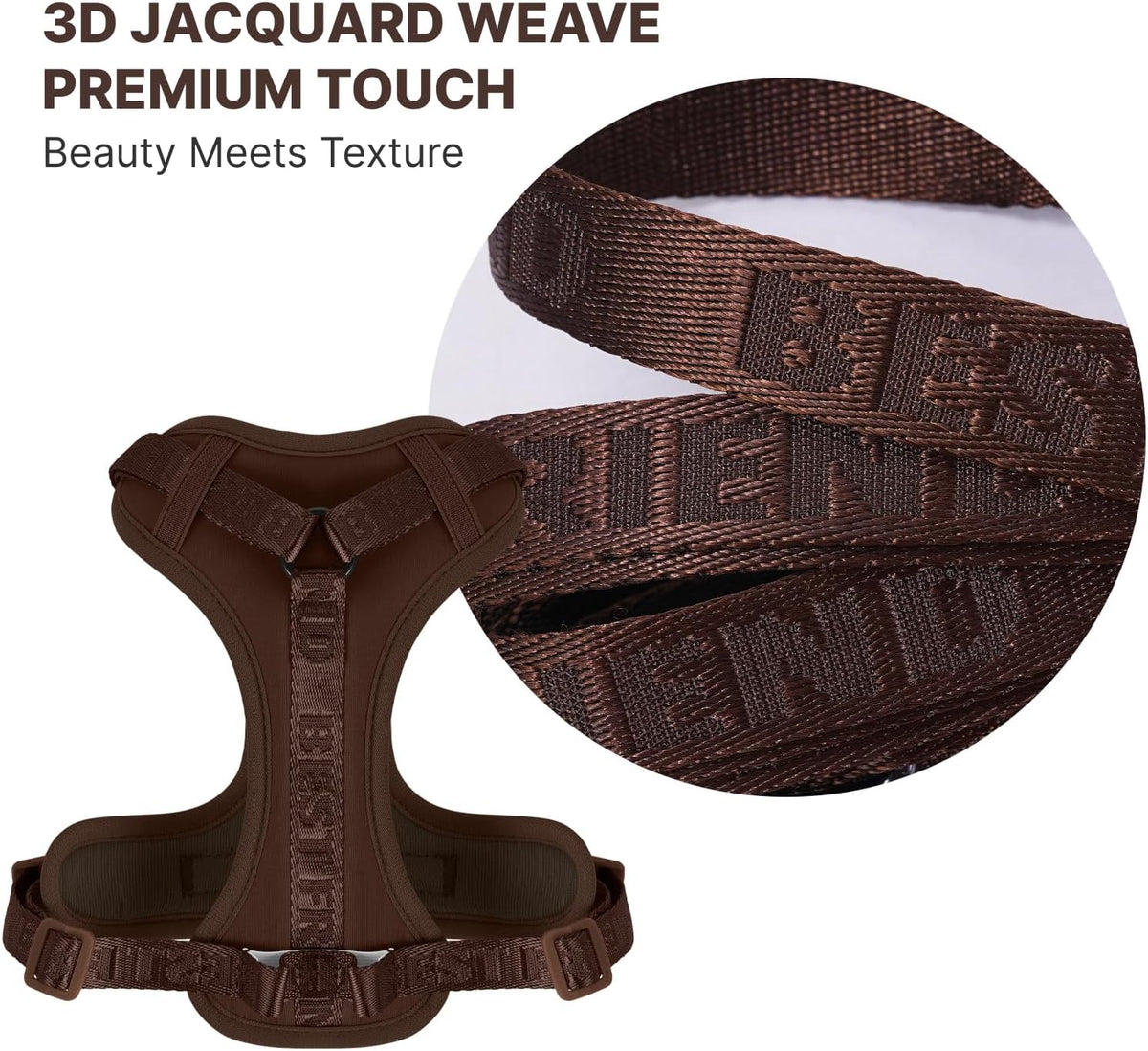 Skmeditec Cat Harness and Leash Set: Upgraded Escape Proof Vest - Brown for Airtag / S - image 2