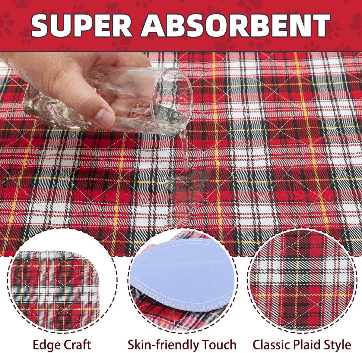 Dog Grass Pad with Washable Pee Pads for Puppy Potty Tray - Red & Blue / 36" x 48" (2 Pack) - image 4