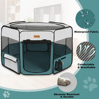 Akinerri Portable Dog Playpen - Medium / Blue - image 3