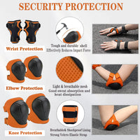 FOOKCIAN Kids Helmet,Toddler Skateboard Helmets for Ages 2-3-5-8-14 Years Boys Girls with Knee - Orange / Small: 18.9"-21.3" / 3-8 year - image 4