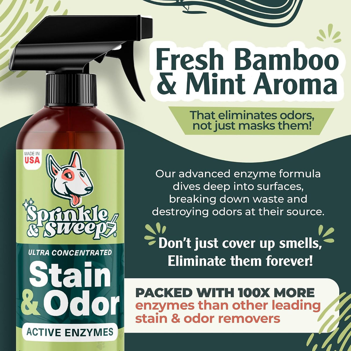 Sprinkle & Sweep: Pet Stain & Odor Enzyme Spray - 32 Fl Oz - image 4