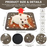 4 Pack Self Warming Cat Bed - Brown / 18'' X 18'' / Square - image 2