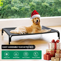 Elevated Dog Bed Raised Outdoor Dog Cot for Large Dogs - M-35.4"L×25.6"W×7.9"Th / Black - image 2
