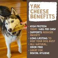 Mighty Paw Yak Cheese Chews for Dogs | All-Natural Long Lasting Pet Treats. Odorless and Great for Oral Health. Limited-Ingredient Chews for Puppies & Power-Chewers (Small, 5 Pack)