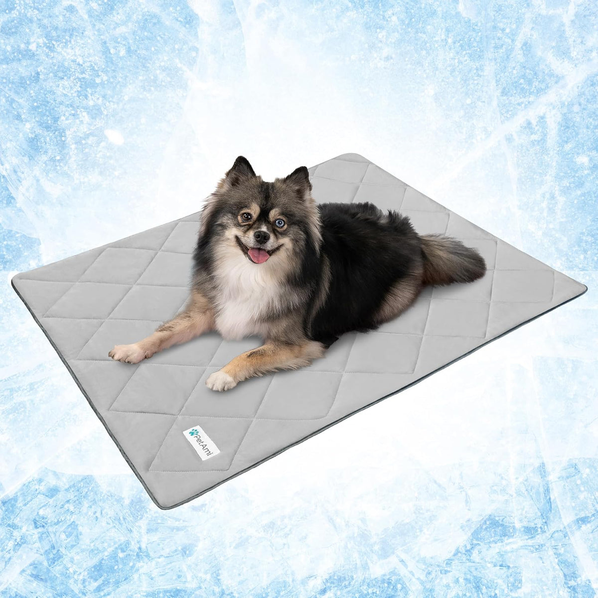 PetAmi Cooling Dog Blanket Lightweight for Small Pet Cat, 24x32 - Light Grey / Small (24x32)