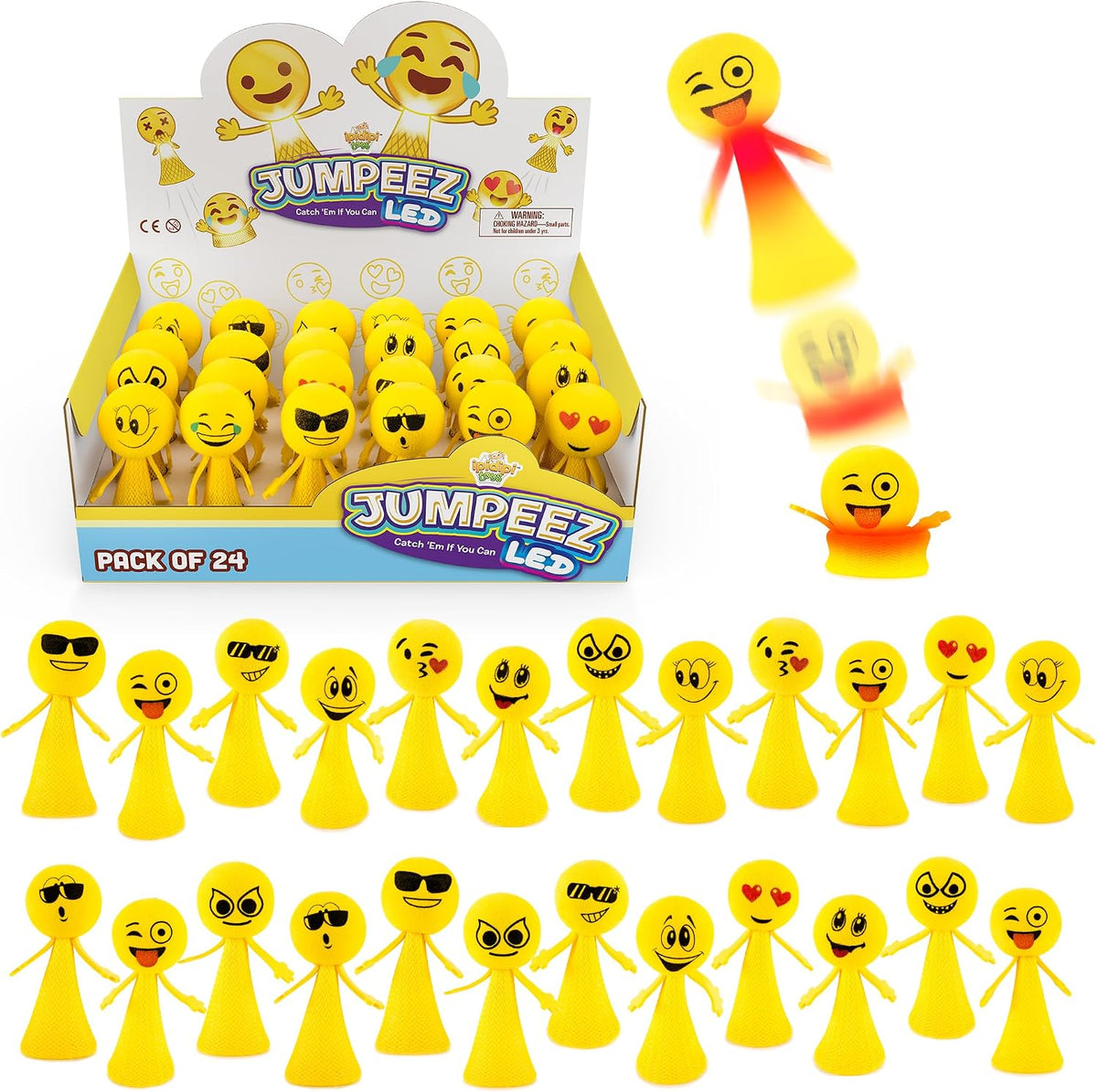IPIDIPI TOYS Jumpeez Rocket Poppers - Smiley - Led