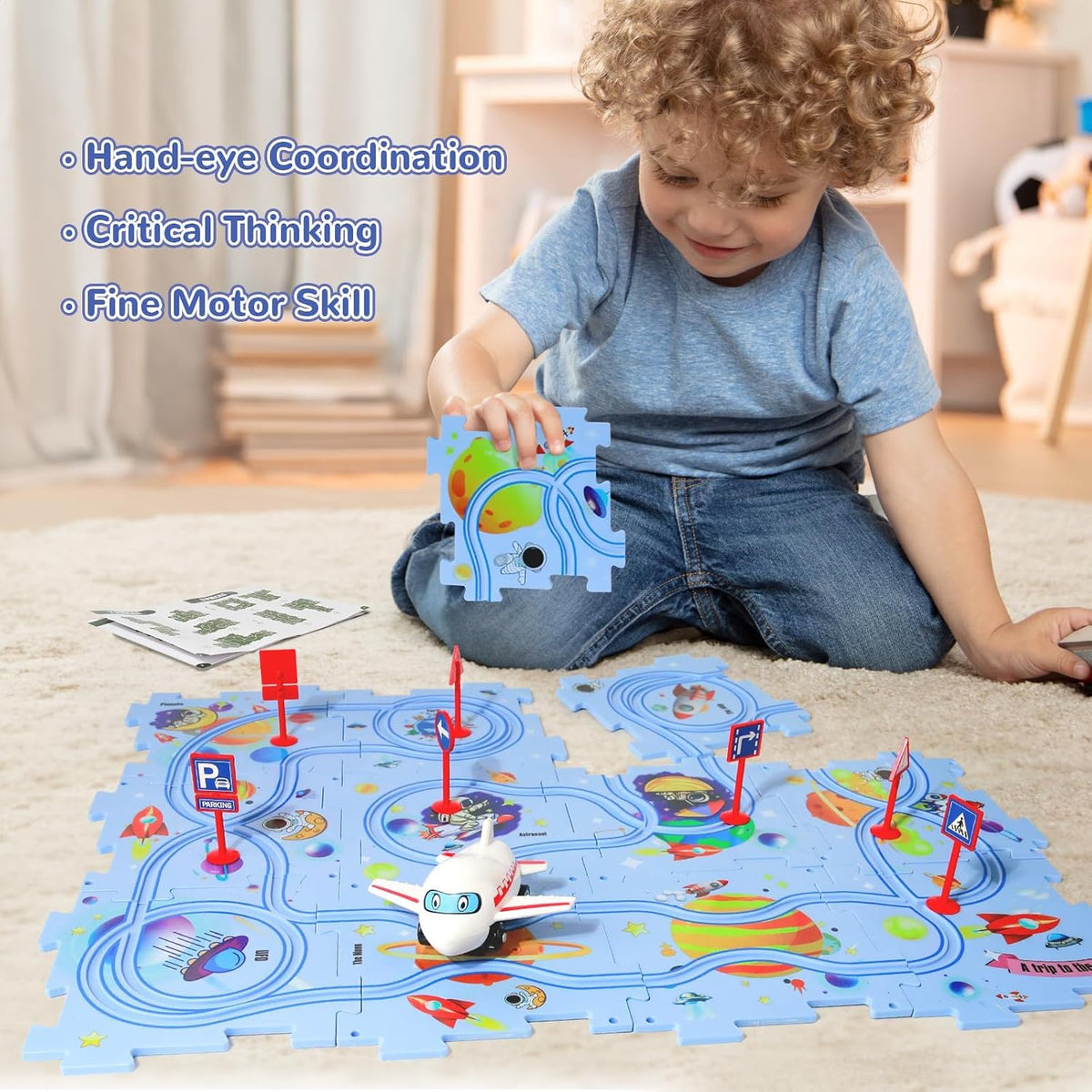 Plastic Floor Puzzles for Kids Ages 3-5 - Universe - image 2