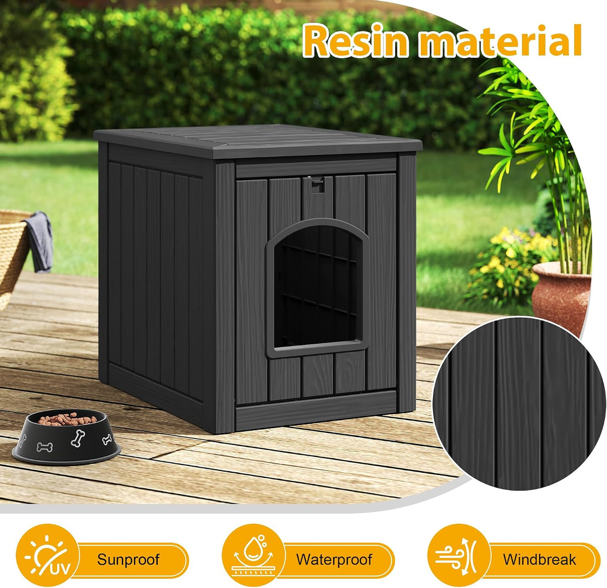 Cat Litter Box Enclosure, Feral Outdoor Cat Enclosure Weatherproof for Winter Outside, Cat Litter - image 2