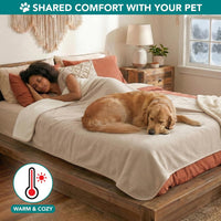 PetAmi Waterproof Dog Blanket, Leakproof Pee Proof Cat Blanket - Taupe/Beige / Large (40x60) - image 2