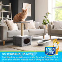 Fresh Step Drawstring Cat Litter Liners, Scented, 2-Pk - Unscented / 15 Count (Pack of 12) - image 2