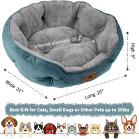Small Dog Bed for Small Dogs, Cat Beds for Indoor Cats - Medium (Pack of 1) / Teal - image 3