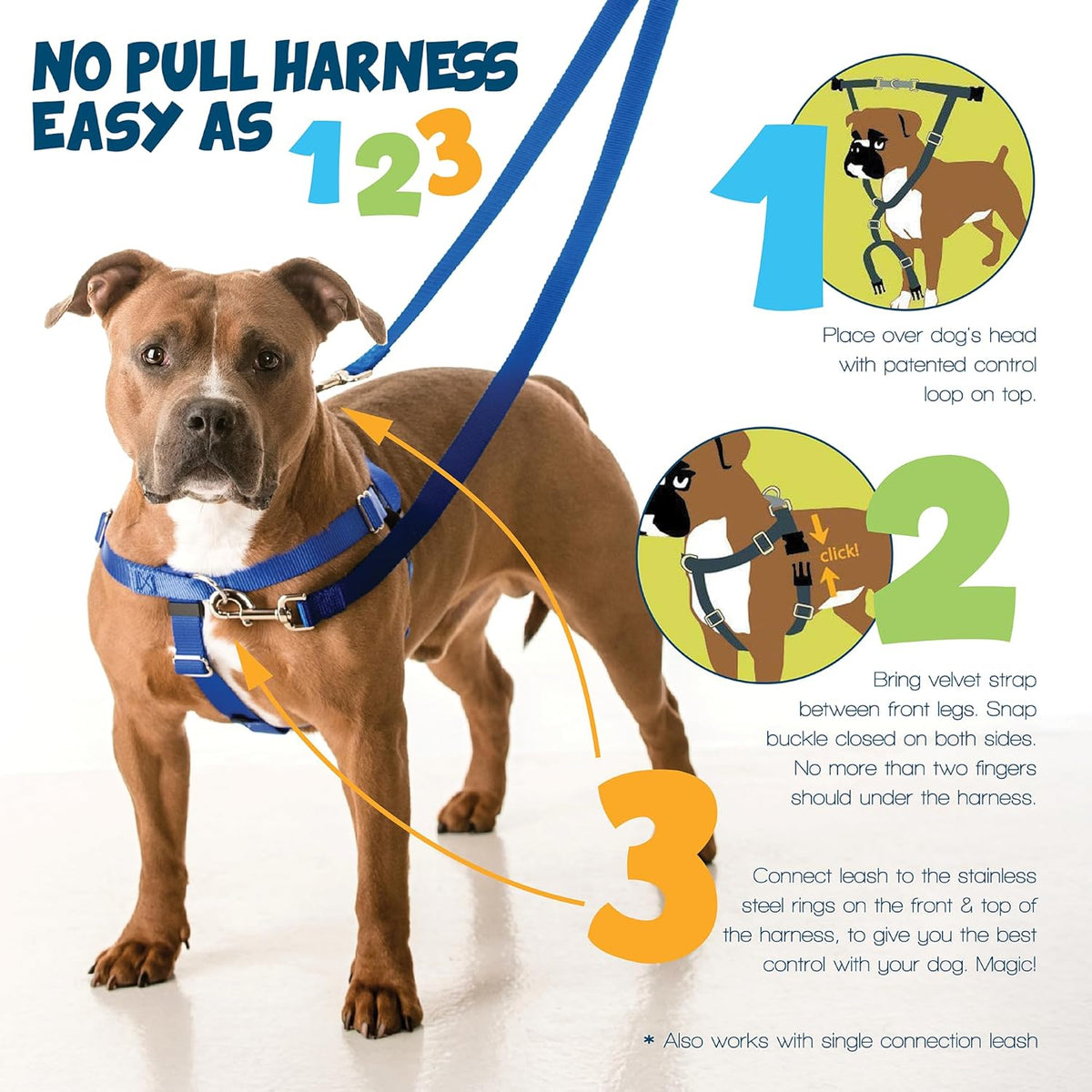 2 Hounds Design Freedom No Pull Dog Harness - Rust / LG (Chest 28" - 32") - image 3