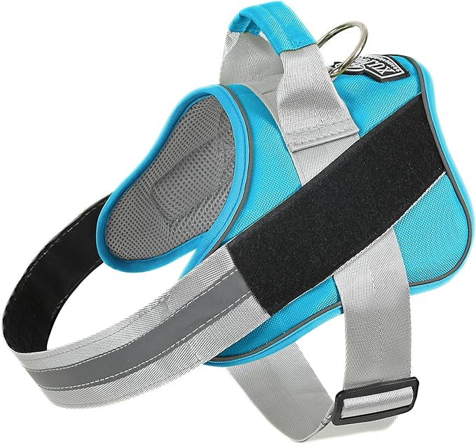 Bolux Dog Harness, No-Pull Reflective Dog Vest, Breathable Adjustable Pet Harness with Handle for Outdoor Walking - No More Pulling, Tugging or Choking (OceanicBlue, X-Small (Pack of 1))