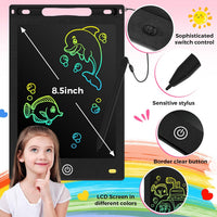 Zonon 4 Pcs LCD Writing Tablet for Kid, Red, Green, Pink - Black - image 2