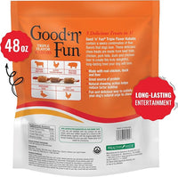 Good'n'Fun Triple Flavored Rawhide Kabobs for Dogs 3 Pound (Pack of 4)